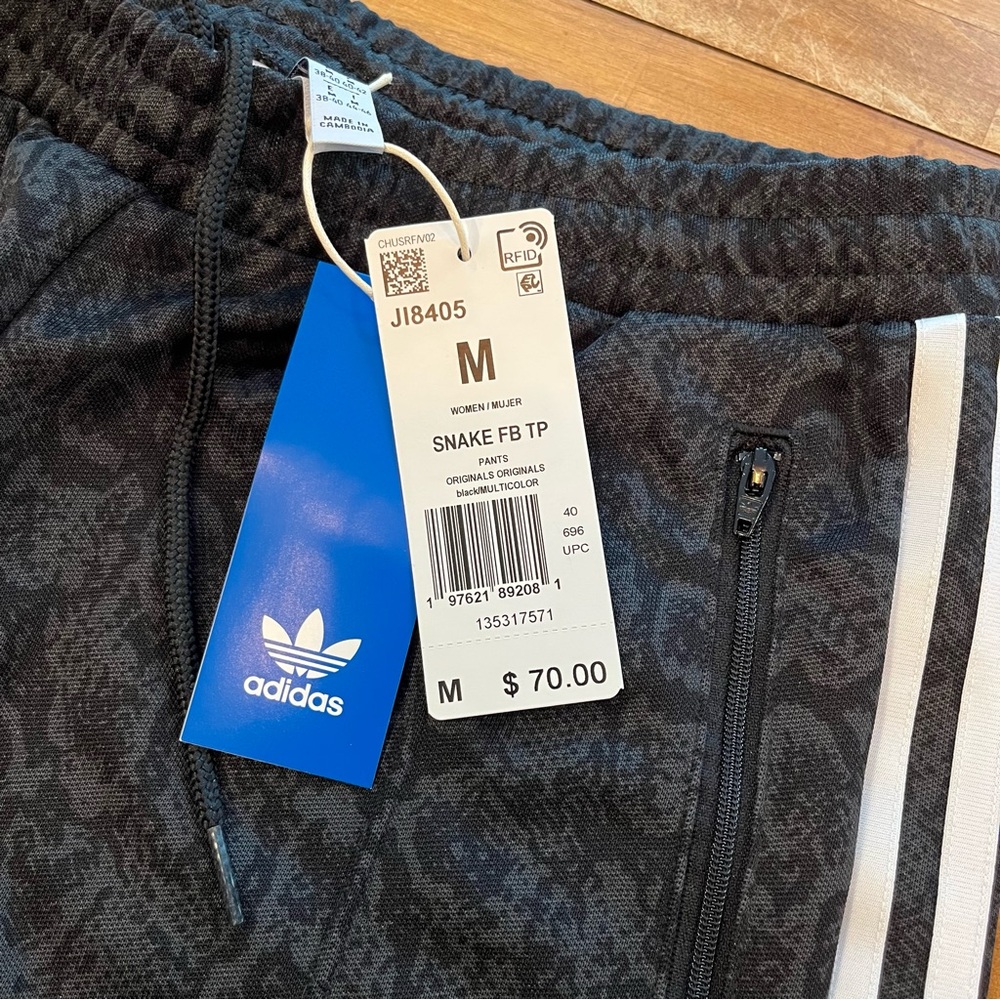 ADIDAS Women's Black Snake Print Firebird Track Suit - Picture 15 of 15